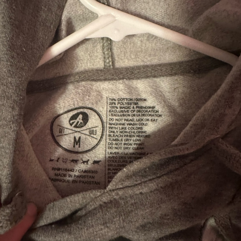 Zumiez Galaxy Cat Hoodie — Gray Space Cat Cozy Fleece Sweatshirt (Medium) - Picture 3 of 8